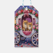 Pomeranian Dog Valentine's Day  Cadeaulabel (Achterkant)