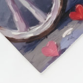 Pomeranian Dog Valentine's Day  Fleece Deken (Hoek)