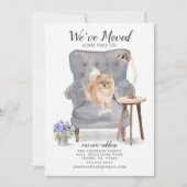 Pomeranian Dog | Verplaatsingsaankondiging Aankondiging (Voorkant)