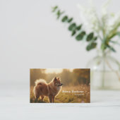 Pomeranian Dog Visitekaartje (Staand voorkant)