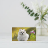 Pomeranian Dog Visitekaartje (Staand voorkant)
