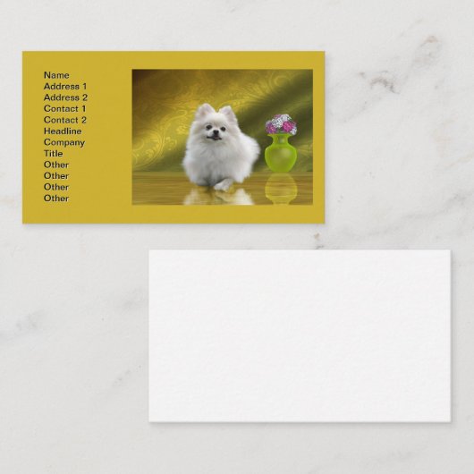 Pomeranian Dog Visitekaartje (Voorkant / Achterkant)