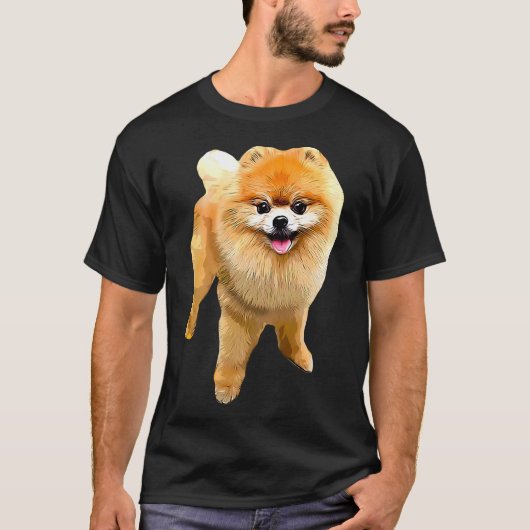 Pomeranian Dog With T-shirt (Voorkant)