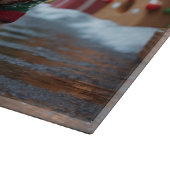 Pomeranian Dogs Christmas Snow Holiday  Snijplank (Hoek)