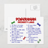 POMERANIAN-eigendomswetten 2 Briefkaart (Voorkant / Achterkant)