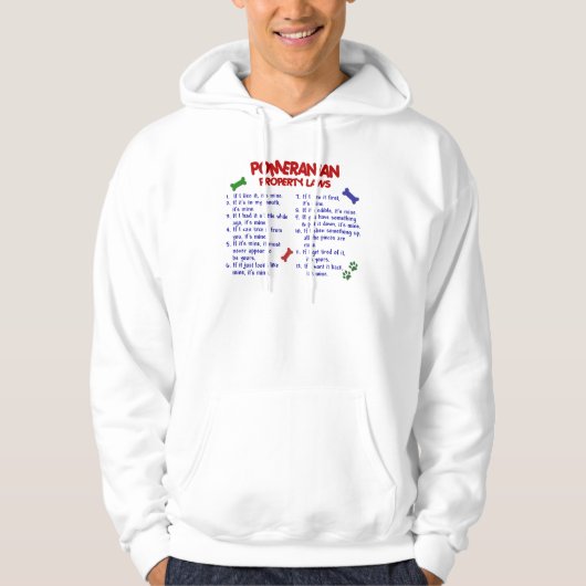 POMERANIAN-eigendomswetten 2 Hoodie (Voorkant)