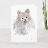 Pomeranian Feestdagen Kaart (Voorkant)