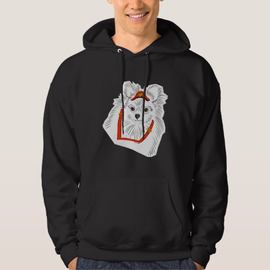 Pomeranian Fire Pup Hoodie (Voorkant)