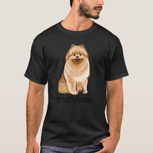 Pomeranian Gekke Hond T-shirt (Voorkant)