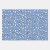 Pomeranian Gift Wrap Flat Sheet Set van 3 Inpakpapier Vel (Voorkant 2)