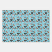 Pomeranian Gift Wrap Flat Sheet Set van 3 Inpakpapier Vel (Voorkant)
