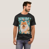 Pomeranian Grappig Kerstfeest T-shirt (Voorkant volledig)