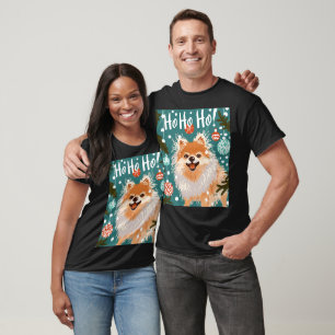 Pomeranian Grappig Kerstfeest T-shirt
