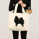 Pomeranian Grote Tote Bag<br><div class="desc">Pomeranian Dog Silhouette</div>