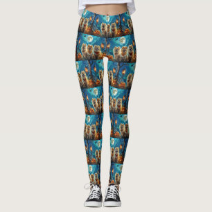 Pomeranian Halloween Griezelen Leggings
