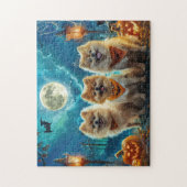 Pomeranian Halloween Griezelen Legpuzzel (Verticaal)