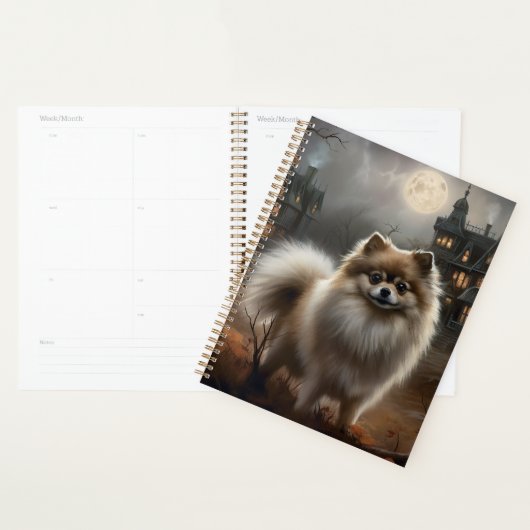Pomeranian Halloween Griezelen Planner (Display)