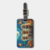 Pomeranian Halloween Griezelig Bagagelabel (Voorkant verticaal)
