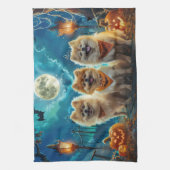 Pomeranian Halloween Spoken Theedoek (Verticaal)