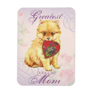 Pomeranian Heart Mam Magneet