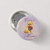 Pomeranian Heart Mam Ronde Button 3,2 Cm (Voorkant /achterkant)