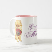 Pomeranian Heart Mam Tweekleurige Koffiemok (Voorkant links)