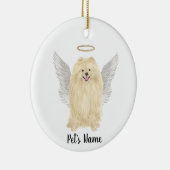 Pomeranian Herdenkingspilaar Kaars Keramisch Ornament (Rechts)