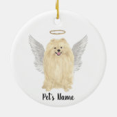Pomeranian Herdenkingspilaarkaars Keramisch Ornament (Achterkant)