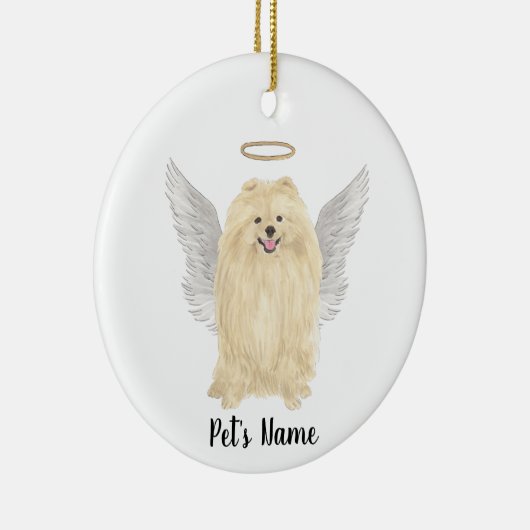 Pomeranian Herdenkingszuil Kaars Keramisch Ornament (Rechts)