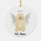 Pomeranian Herdenkingszuil Kaars Keramisch Ornament (Voorkant)