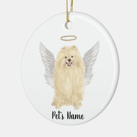 Pomeranian Herdenkingszuil Kaars Keramisch Ornament (Links)