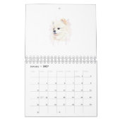 Pomeranian hond aquarel schilderij Cute Kalender (Jan 2027)