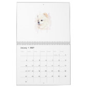 Pomeranian hond aquarel schilderij Cute Kalender (Jan 2027)