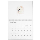 Pomeranian hond aquarel schilderij Cute Kalender (Jan 2027)