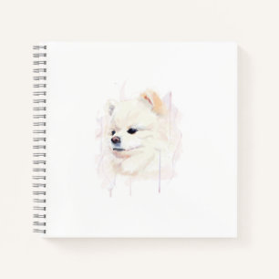 Pomeranian hond aquarel schilderij Cute Notitieboek