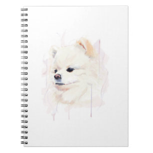 Pomeranian hond aquarel schilderij Cute Notitieboek