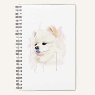 Pomeranian hond aquarel schilderij Cute Notitieboek