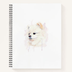 Pomeranian hond aquarel schilderij Cute Notitieboek