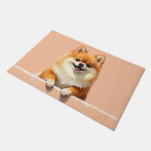 Pomeranian Hond Deurmat Kunst (Schuin)