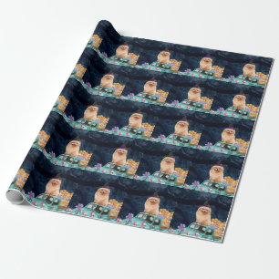 Pomeranian Hond Halloween Vrachtwagen Schrik Nacht Cadeaupapier