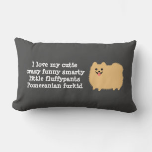 Pomeranian hond Ik hou van mijn schatje gek grap Kussen