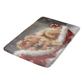 Pomeranian Hond Kerst Festiviteit Badmat (Gekanteld)