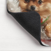 Pomeranian Hond Kerst Festiviteit Muismat (Hoek)