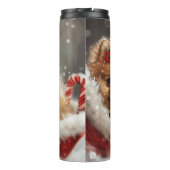 Pomeranian Hond Kerst Festiviteit Thermosbeker (Achterkant)