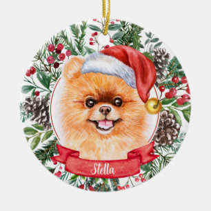 Pomeranian hond kerst ornament met op maat gemaakt