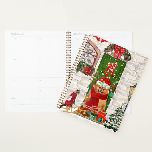 Pomeranian hond kerst planner (Display)