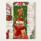 Pomeranian hond kerst planner (Achterkant)
