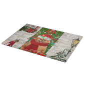Pomeranian hond kerst  snijplank (Hoek)
