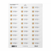 Pomeranian hond krans retouradreslabel etiket (Full Sheet)