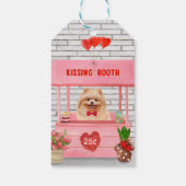 Pomeranian hond kussende Valentijnsdag Fotohokje Cadeaulabel (Achterkant)